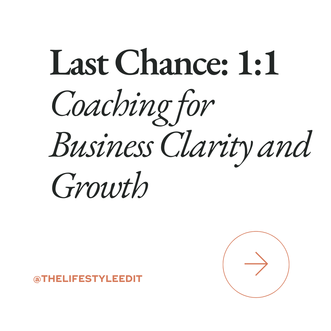Last Chance: 1:1 Coaching for Business Clarity and Growth